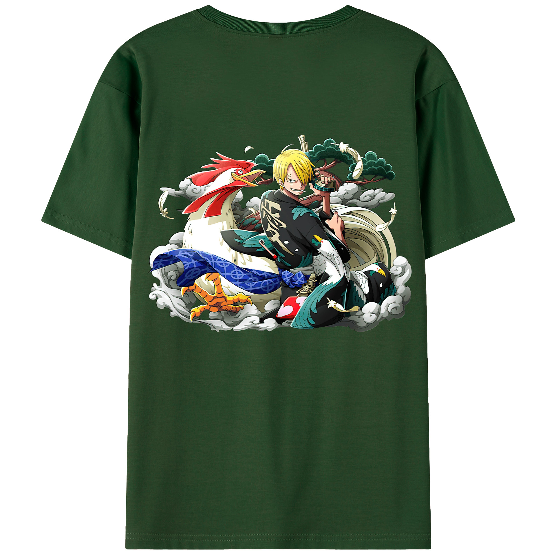 ワンピース サンジ ONE PIECE Sanji 綿100％半袖Tシャツ（背面プリント）